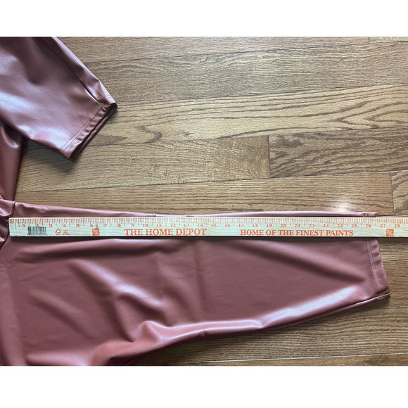 NWT Fabletics Vegan Leather Legging in Mahogany size 2X, High Waist Buttery Soft - Picture 14 of 16